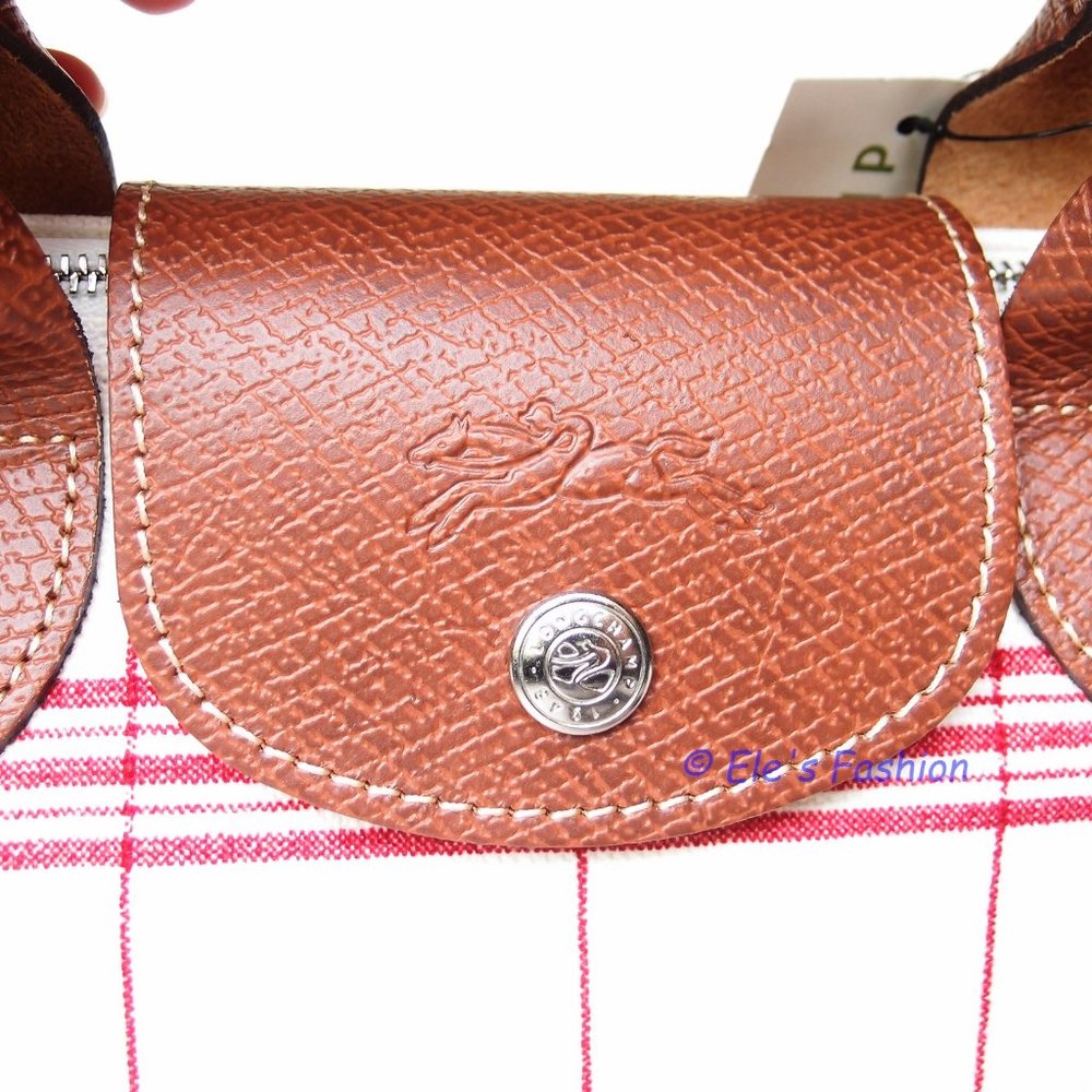 ❤️ NWT LONGCHAMP Le Pliage XS Canvas Crossbody Satchel Bag Torchon RED AUTHENTIC - Picture 11 of 16